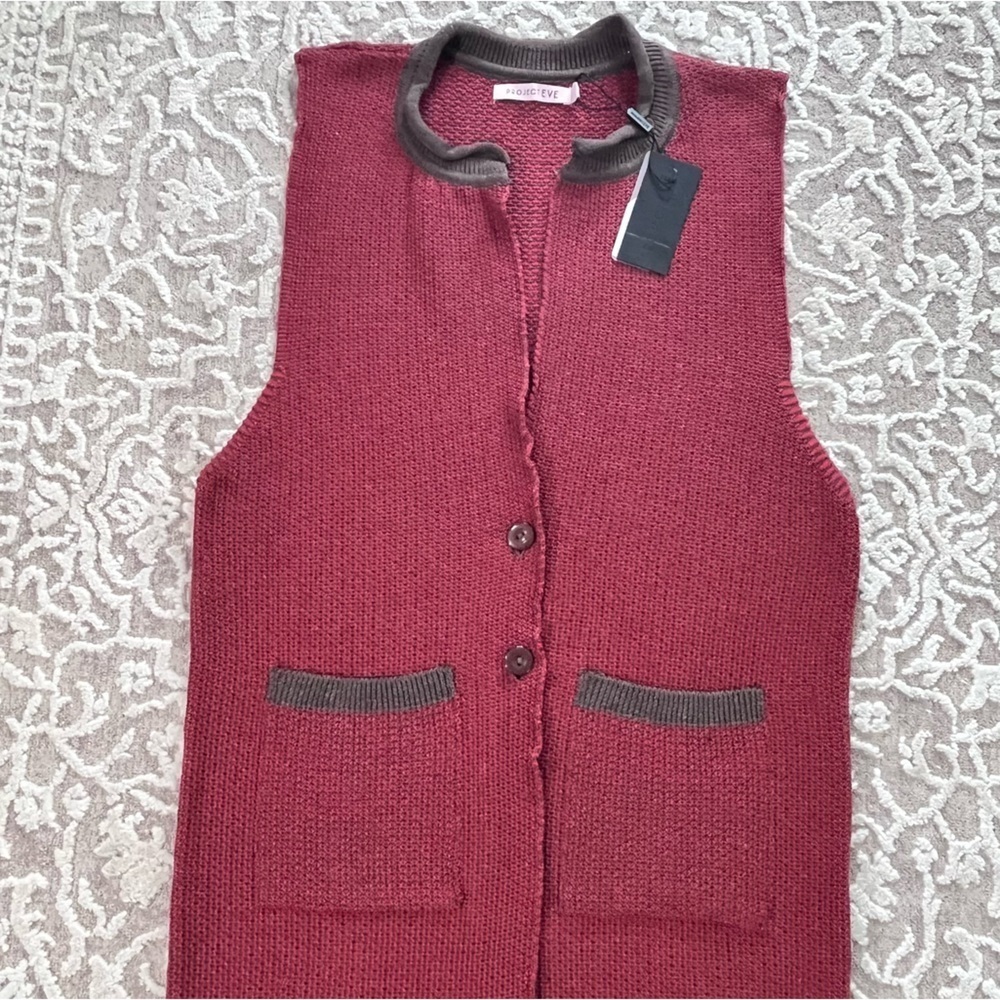 NWT Project Eve Knit Duster Cadigan Vest - Picture 2 of 16